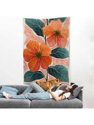 Şakayık Çiçekleri Duvar ÖRTÜSÜ-7640