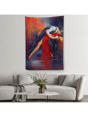 Tango Yapan Çift Dekoratif Duvar ÖRTÜSÜ-HALISI-6429