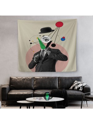 Pop Art Duvar Örtüsü-Halısı, Kahve Içen Çizgi Roman KAHRAMANI-5802