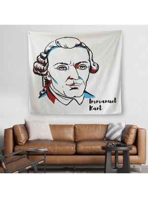 Immanuel Kant Dekoratif Kanvas Duvar ÖRTÜSÜ-HALISI-5820