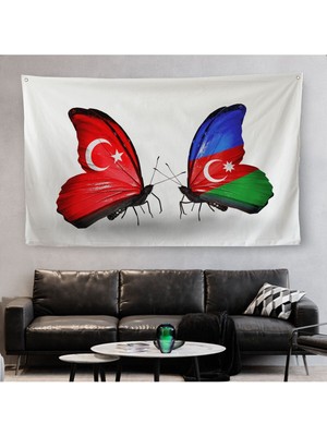 Azerbaycan Türkiye Dekoratif Kanvas Duvar ÖRTÜSÜ-HALISI-6501