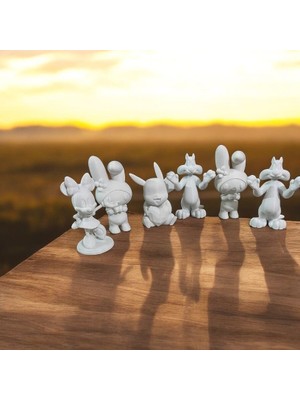 3D Boyama Seti 6lı Karışık Figür