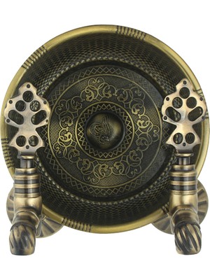 FKN İkili Hamam Taslı Burmalı Antik Osmanlı Musluk