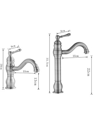 Fkn Royal Uzun Altın Çanak Lavabo Bataryası