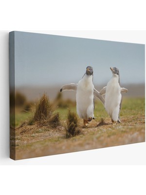 Pamuk's Design Mutlu Yavru Penguenler Dekoratif Kanvas Tablo 1152