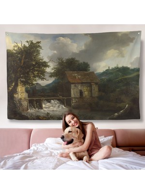 Pamuk's Design Jacob Van Ruis - Köy Hayatı Duvar ÖRTÜSÜ-7010