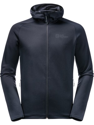 Jack Wolfskin Baiselberg Hooded Fz Erkek Mavi Polar Ceket