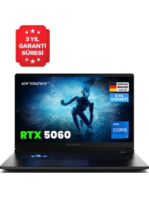 Erazer Defender 17 P1 MD600010 Intel Core I7 13620H 32GB Ram 2tb SSD RTX5060 17.3" 144Hz FHD IPS Freedos Oyuncu Laptop