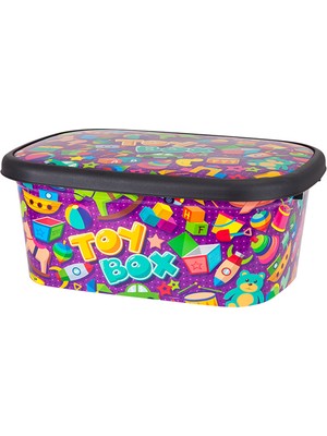 Royaleks Group Desenli Sığ Saklama Kutusu 18 Lt. 3 No KOTYORA-M12001