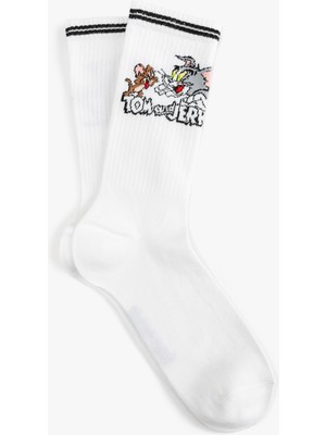 Pamuk Karışımlı Soket Lisanslı Tom ve Jerry Çorap