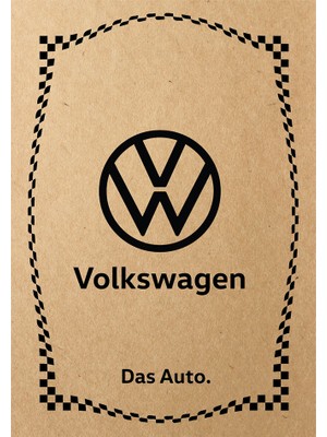 Kraft 120GR Volkswagen Oto Paspas Kağıdı 50 Adet - 35X50CM - Kalın Kağıt Baskılı