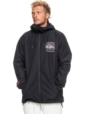 Quiksilver High In The Hood Erkek Siyah Snowboard Ceketi