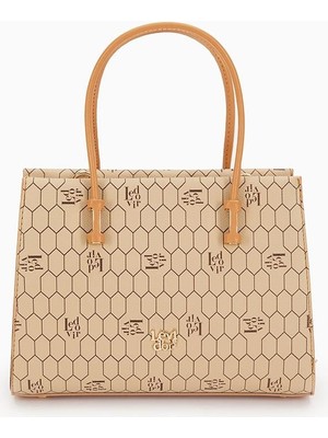 Levidor VİZON Petek Baskılı Üç Gözlü El Çantası