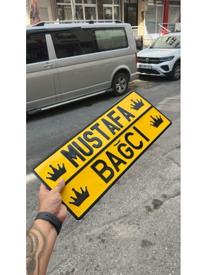 Universal ALBA DEKOR - SARI SÜS DEKOR PLAKA KİŞİYE ÖZEL HEDİYELİK DOĞUM GÜNÜ YAŞ PARTİSİ HEDİYE