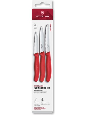 Victorinox 6.7111.34C1 Swiss Classic 3lü Bıçak Set, Kırmızı