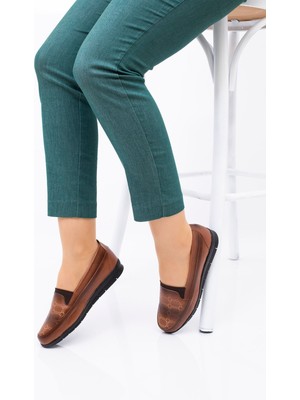 ERN SHOES Tam Ortopedik Hafif Kadın Ayakkabısı Suni Deri Düz Taban Günlük Kullanım İçin