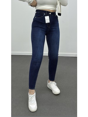 Lacivert Süper Likralı Toparlayıcı Skinny Jeans