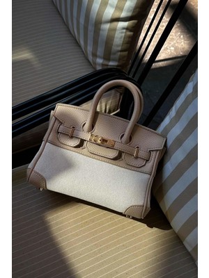 Kahve Kilit Detay El Çantası