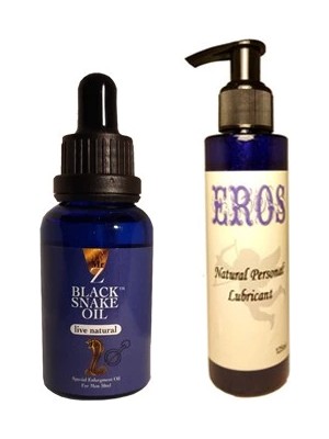 Eros Mucizevi  Black Snake Erkekler İçin For Men + Eros Natural Personal Lubricant 125  ml