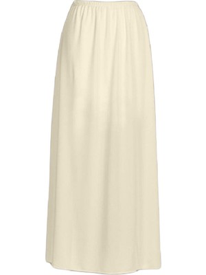 Krem Tam Boy Uzun Etek Altı Astar