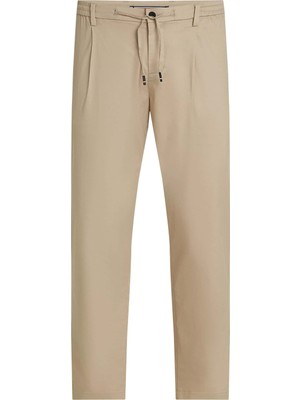 Erkek Regular Fit Bilek Boy Teknik Kumaş Pantolon - Bej
