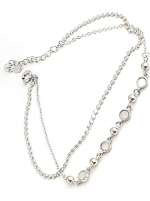 Sedef Taşlı 925AYAR Gümüş Italyan Tasarımı Bileklik