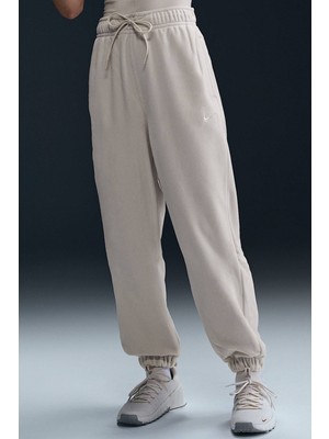 Nike Therma-Fıt One Women's Loose Fleece Pants Kadın Bol Kesim Yüksek Bel Eşofman Altı Fildişi