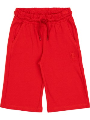 U.S. Polo Assn. Erkek Çocuk Kırmızı Örme Şort 50298078-VR030