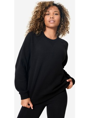 Domyos Kadın Polar Sweatshirt - Siyah