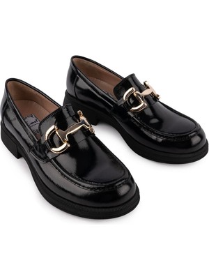 Emel Ayakkabı Hakiki Deri Oxford Rahat Ortopedik Ayakkabı Siyah Rugan 959