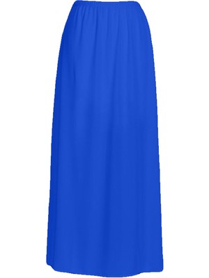 Saks Mavisi Tam Boy Etek Altı Uzun Astar