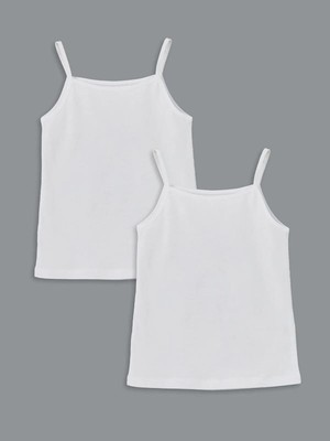 Lcw Kids  Kare Yaka Askılı Kız Bebek Atlet 2'li  (W5)