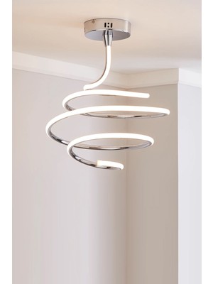 Diana Modern Gümüş Renkli Beyaz Ledli Avize