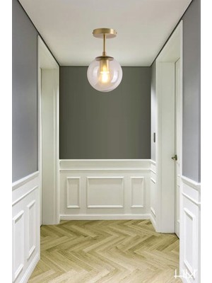 Moli Modern Tasarım Şeffaf Kapalı Camlı Tekli Avize