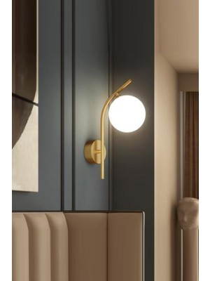 Vertigo Modern Eskitme Beyaz Kapalı Camlı Aplik ( Pilli Değildir )