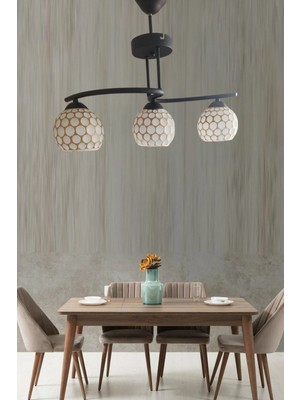 Ilkim 3lü Siyah Kasa Avize