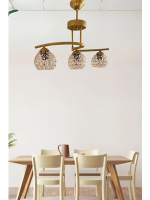 Ilkim Gold Kasa 3lü Avize