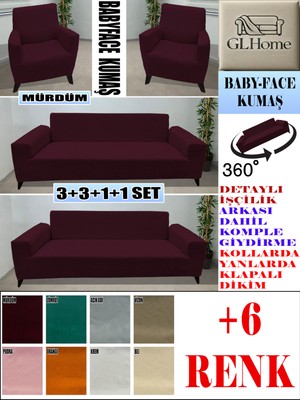 Baby Face Kumaş 3+3+1+1 Komple Giydirme Kanepe&çekyat, Bohem, Porto, Vb. Model Koltuk Kılıfı