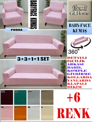 Baby Face Kumaş 3+3+1+1 Komple Giydirme Kanepe&çekyat, Bohem, Porto, Vb. Model Koltuk Kılıfı