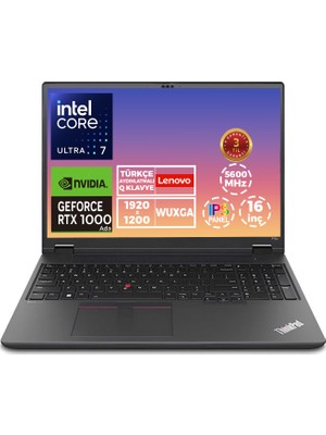 Lenovo Mws P16V G2 Ultra 7 155H 32GB 2tb SSD 6 GB RTX1000 Ada 16" Wuxga W11P 21KXS0ASTX 011