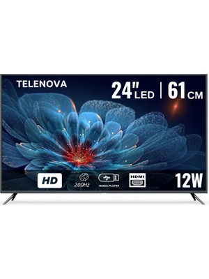 Sonreir Telenova 24” İnç 61 Ekran LED TV HD Uydu Alıcılı, 12V Destekli, Taşınabilir, Karavan, Ev, Ofis İçin