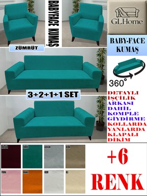 Baby Face Kumaş 3+2+1+1 Komple Giydirme Kanepe&çekyat, Bohem, Porto, Vb. Model Koltuk Kılıfı
