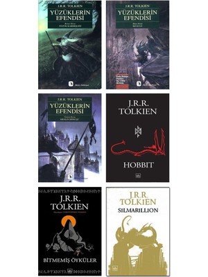 J.r.r. Tolkien 6 Kitap Set ( Yüzüklerin Efendisi 3 Kitap + Hobbit + Bitmemiş Öyküler + Silmarillion)