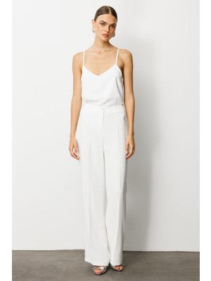 Moda Ilgi Kadın Krep Pantolon 0007 Ekru