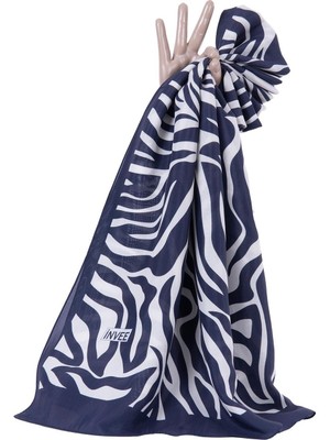 Zebra Şal Lacivert