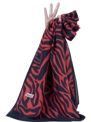 Zebra Şal Kırmızı