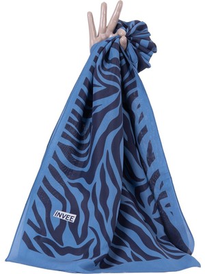Zebra Şal Mavi