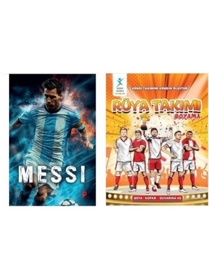 Set Lionel Messi - Rüya Takımı Boyama Kitabı (Poster ve Ayraç Hediyeli)