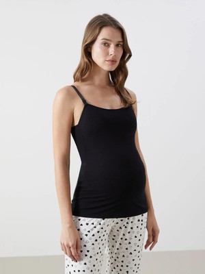 Lcw Dream U Yaka Düz Askılı Hamile Kuplu Atlet  (W5)