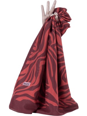 Zebra Şal Bordo